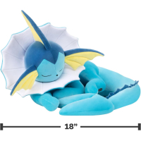 Officiële Pokemon Knuffel Vaporeon slapend +/- 85cm lang (met uitgevouwen staart) Jazwares